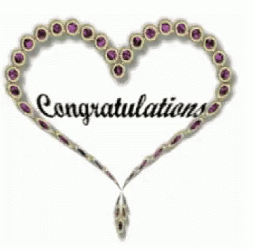 Well Done Congratulations Animated Heart GIF