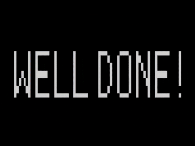 Well Done Pixel Text GIF