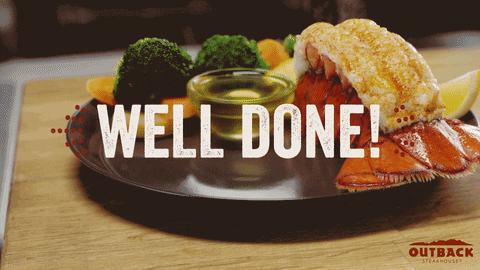 Well Done Steak Dinner Time GIF