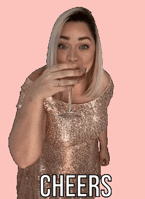 Well Dressed Woman Taste Happy Birthday Champagne GIF
