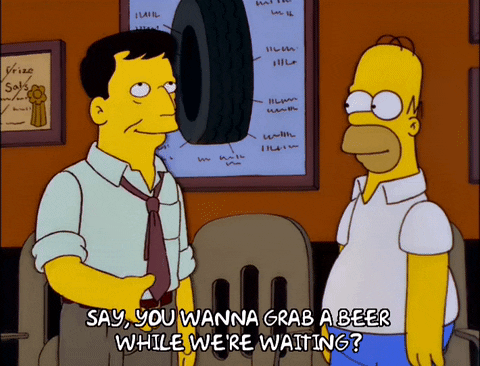 Well We're Waiting Homer Simpson GIF