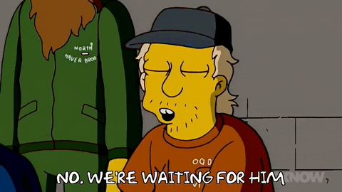 Well We're Waiting Jesse Grass The Simpsons GIF