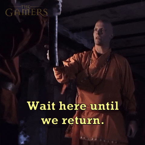 Well We're Waiting White Monk The Gamer GIF