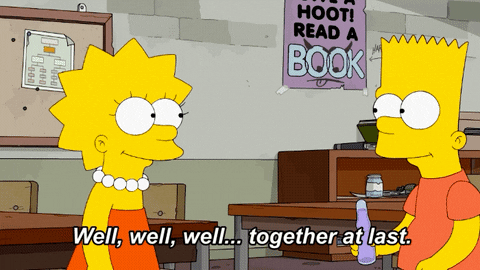 Well Well Well Lisa And Bart Simpson GIF
