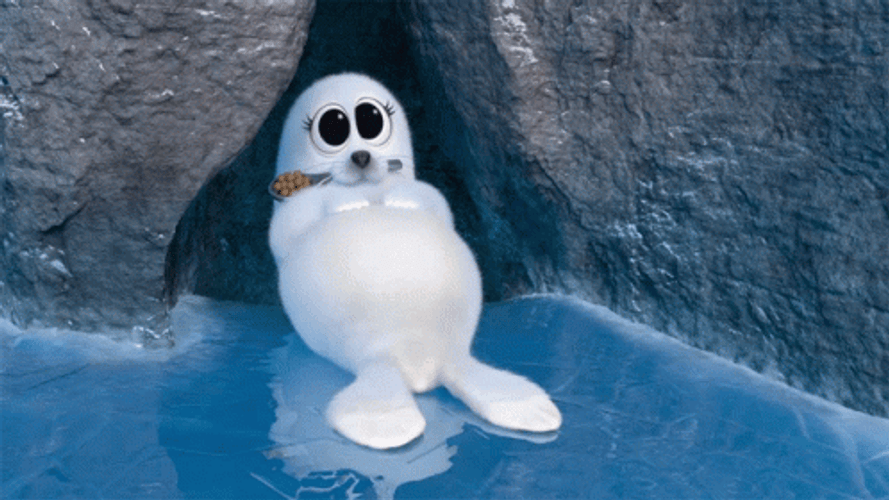 Welp Falling White Seal GIF