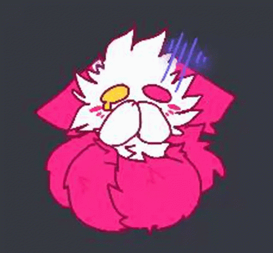 Welp Fluffy Pink Cartoon Character GIF