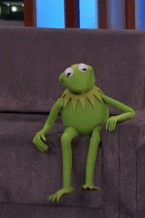 Welp Kermit The Frog Sitting GIF