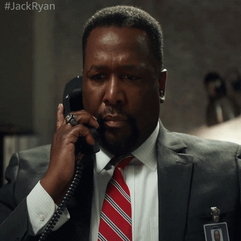Wendell Pierce Important Call Reaction GIF
