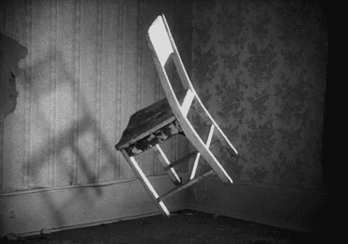Wendigo Creepy Chair Floating In Air GIF