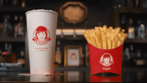 Wendy's Cup and French Fries on Counter