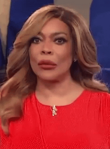 Wendy Williams in Red Dress and Necklace