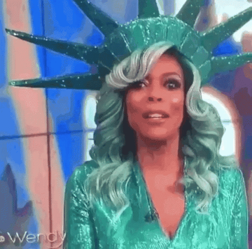 Wendy Williams Liberty Suit Passing Out GIF