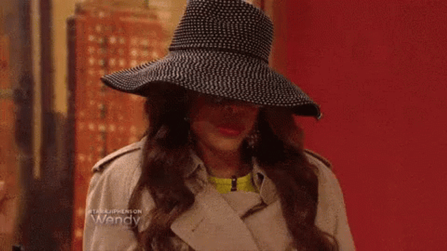 Wendy Williams Massive Hat Dark Shades GIF