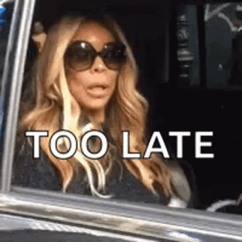 Wendy Williams On Car Too Late GIF