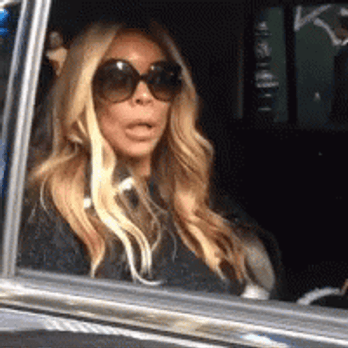 Wendy Williams Rolling Up Car Window GIF