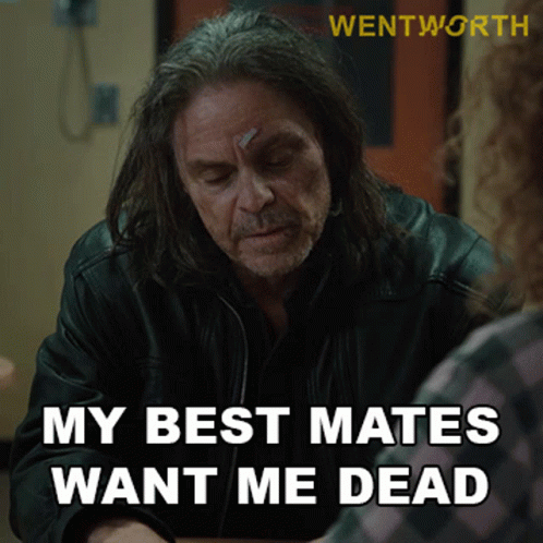 Wentworth Man With Bandage Talking To Woman GIF