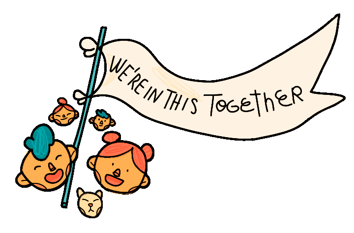 Were All In This Together Animated Heads GIF