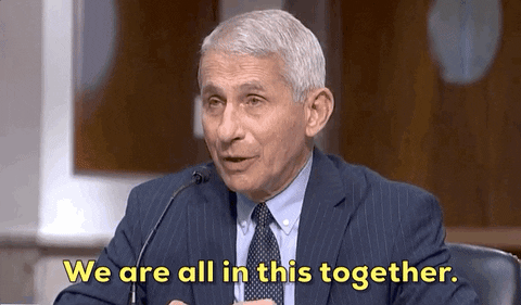 Were All In This Together Anthony Fauci GIF