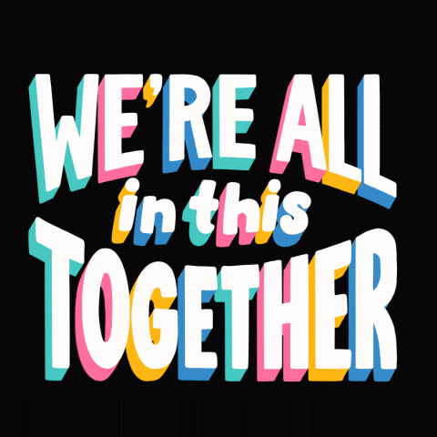 Were All In This Together Text Animation GIF