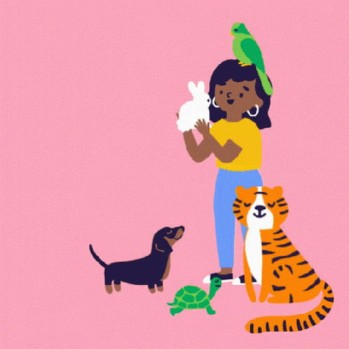 Were All In This Together Woman And Animals GIF