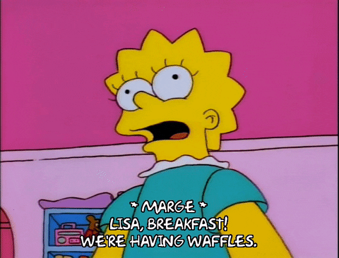 Were Having Waffles Breakfast Lisa Simpson GIF