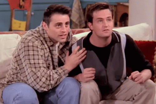 Were Waiting Friends Joey Tribbiani And Chandler Bing GIF