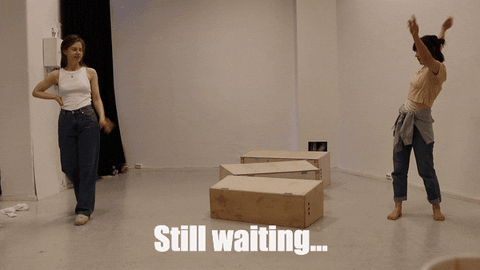 Were Waiting Two Women In A Room GIF