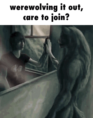 Werewolf Giving High Five To Man GIF