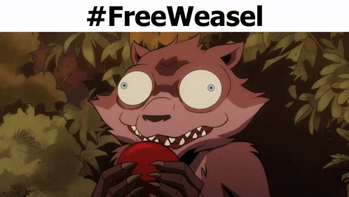 Werewolf Holding Red Apple #Freeweasel GIF