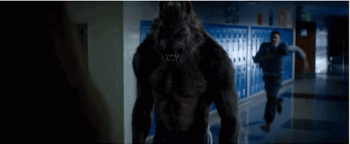 Werewolf Walking In School Goosebumps GIF