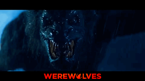 Werewolf With Open Mouth Poster GIF