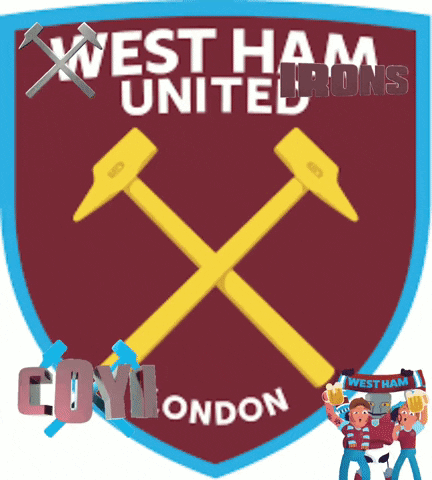 West Ham United Crossed Hammer GIF