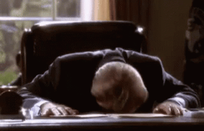 West Wing Banging Head GIF