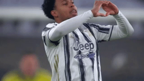 Weston Mckennie Forming Heart Shape Hand GIF