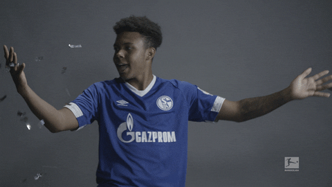 Weston Mckennie Rubs Hands Then Throw Confetti GIF
