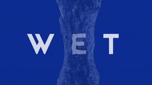 Wet Text With Flowing Water Artwork GIF