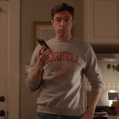 Whaaat Topher Grace Talking On Phone GIF