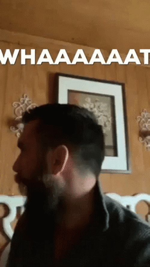 Whaaat Beard Man Shocked Facial Expression GIF