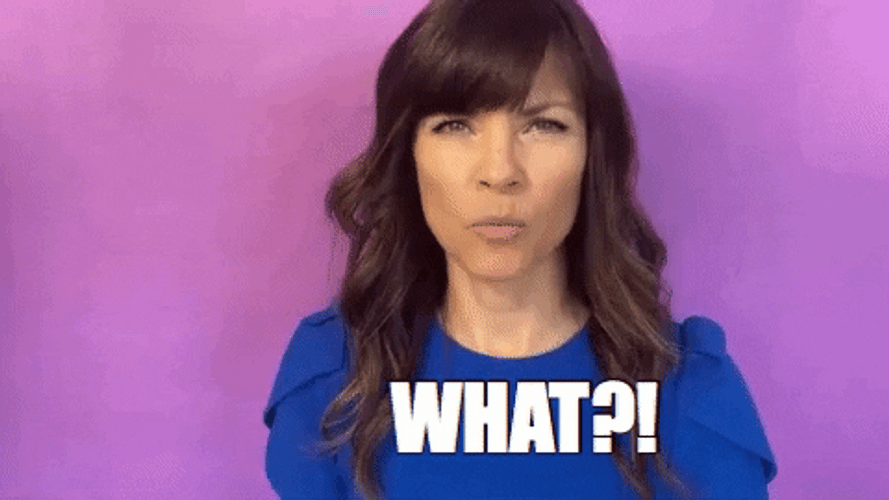 Whaaat Bewildered Brunette Lady GIF