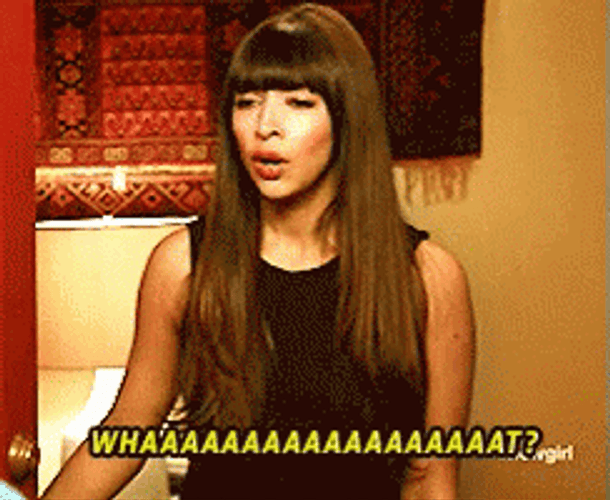 Whaaat Dumbfounded Hannah Simone GIF