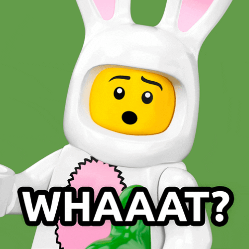 Whaaat Lego Bunny Rabbit Man GIF