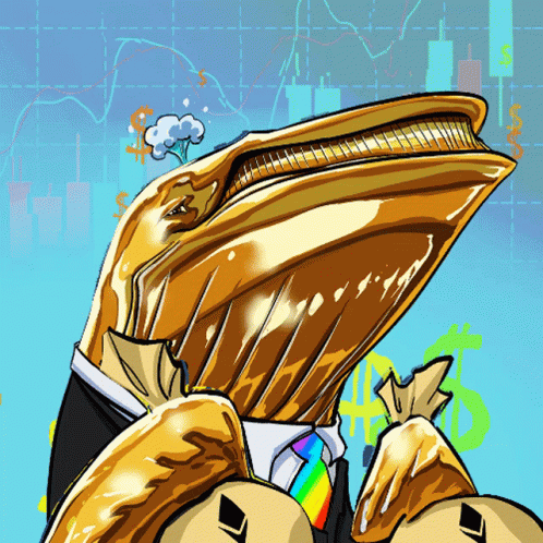 Whale Gold Animation GIF