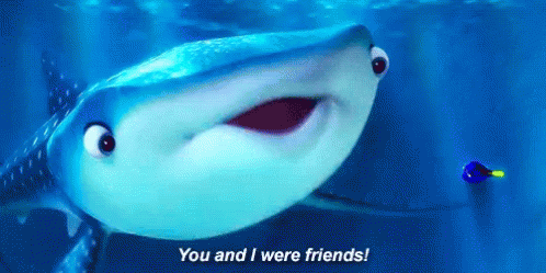 Whale Shark Saying You And I Were Friends GIF