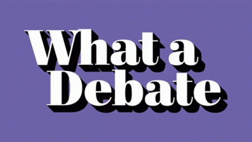What A Debate Text Animation GIF