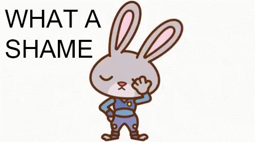 What A Shame On You Disappointed Bunny GIF