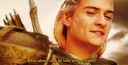 What About Side By Side With Friend Legolas GIF