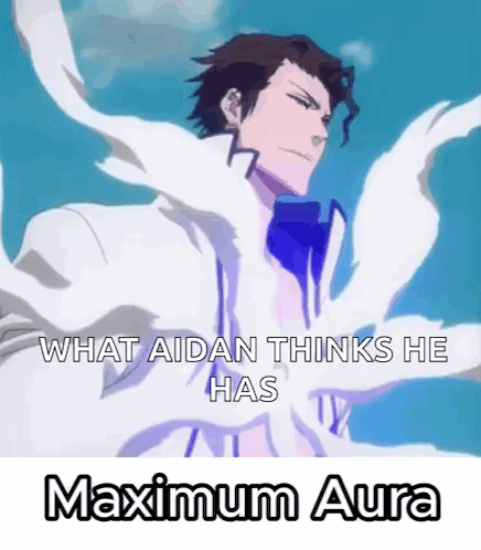 What Aidan Thinks He Has Maximum Aura Is Shown In A Meme GIF