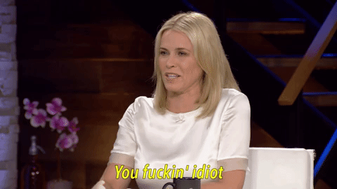 What An Idiot Woman In White GIF