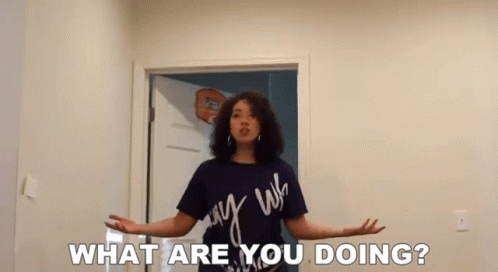 Irate Lady Asking What Are You Doing GIF