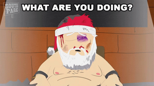 What Are You Doing Beaten Up Santa GIF
